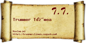Trummer Tímea névjegykártya