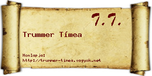 Trummer Tímea névjegykártya