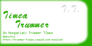 timea trummer business card